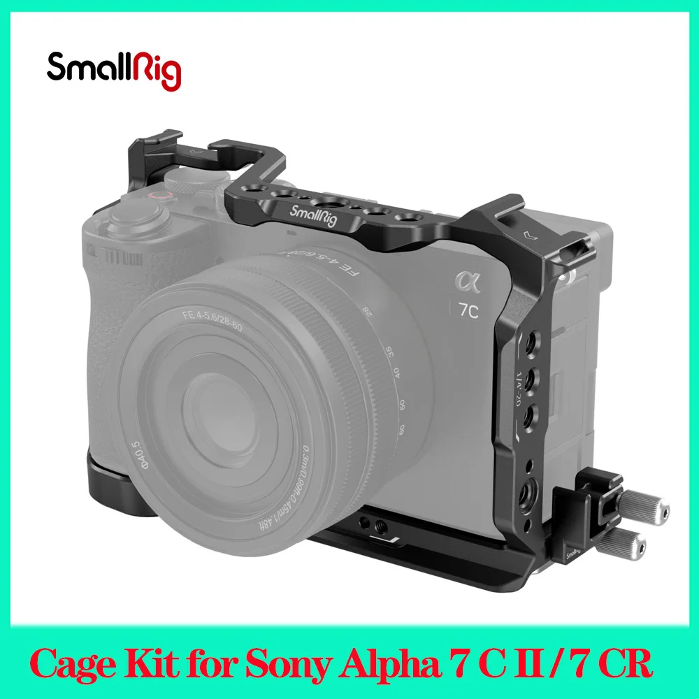 

SmallRig Cage Kit for Sony Alpha 7 C II / Alpha 7 CR Full Cage with Cable Clamp with Quick-Release Plate on the Bottom 4422