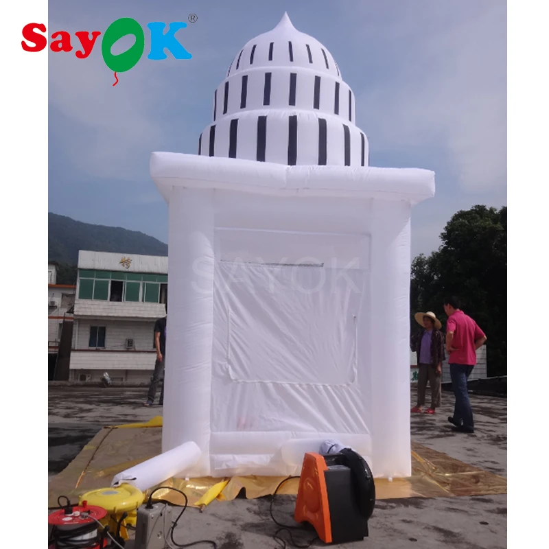 Inflatable Money Grab Machine Booth House Shaped Inflatable Money Cash Blowing Machine For Promotion Events Advertising