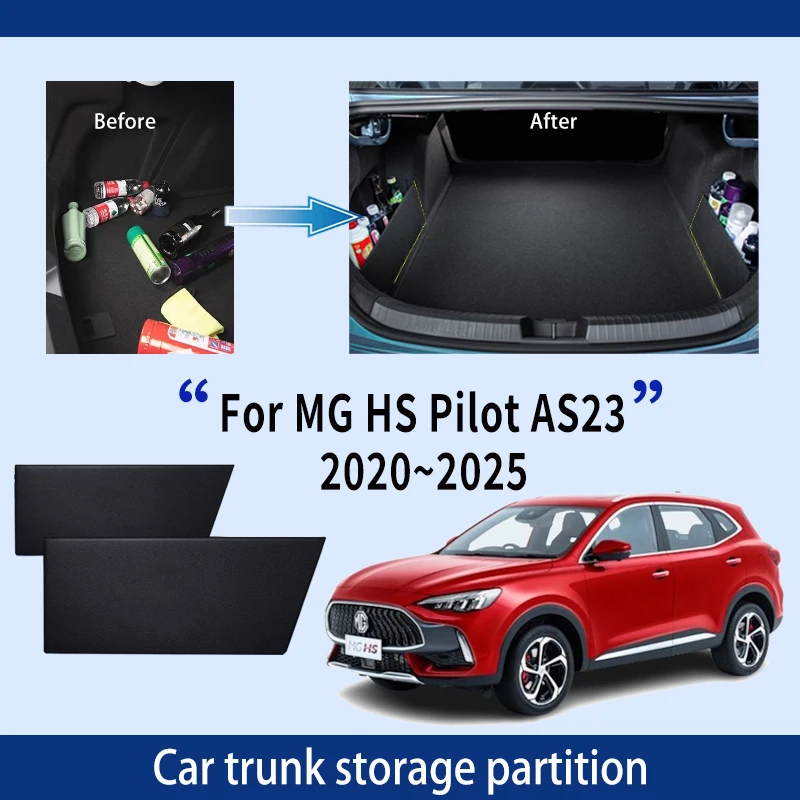 

For MG HS Pilot AS23 2020~2025 2021 Car Thickening Trunk Storage Partition Multifunction Storage Box Auto Interior Accessories