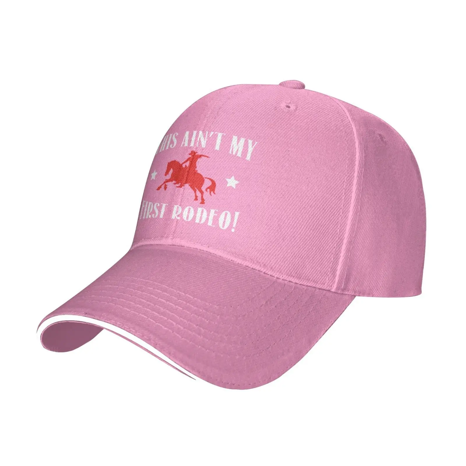 This Ain't My First Rodeo Hat Baseball Cap Duck Tongue Cap Adult Sandwich Hat Pink
