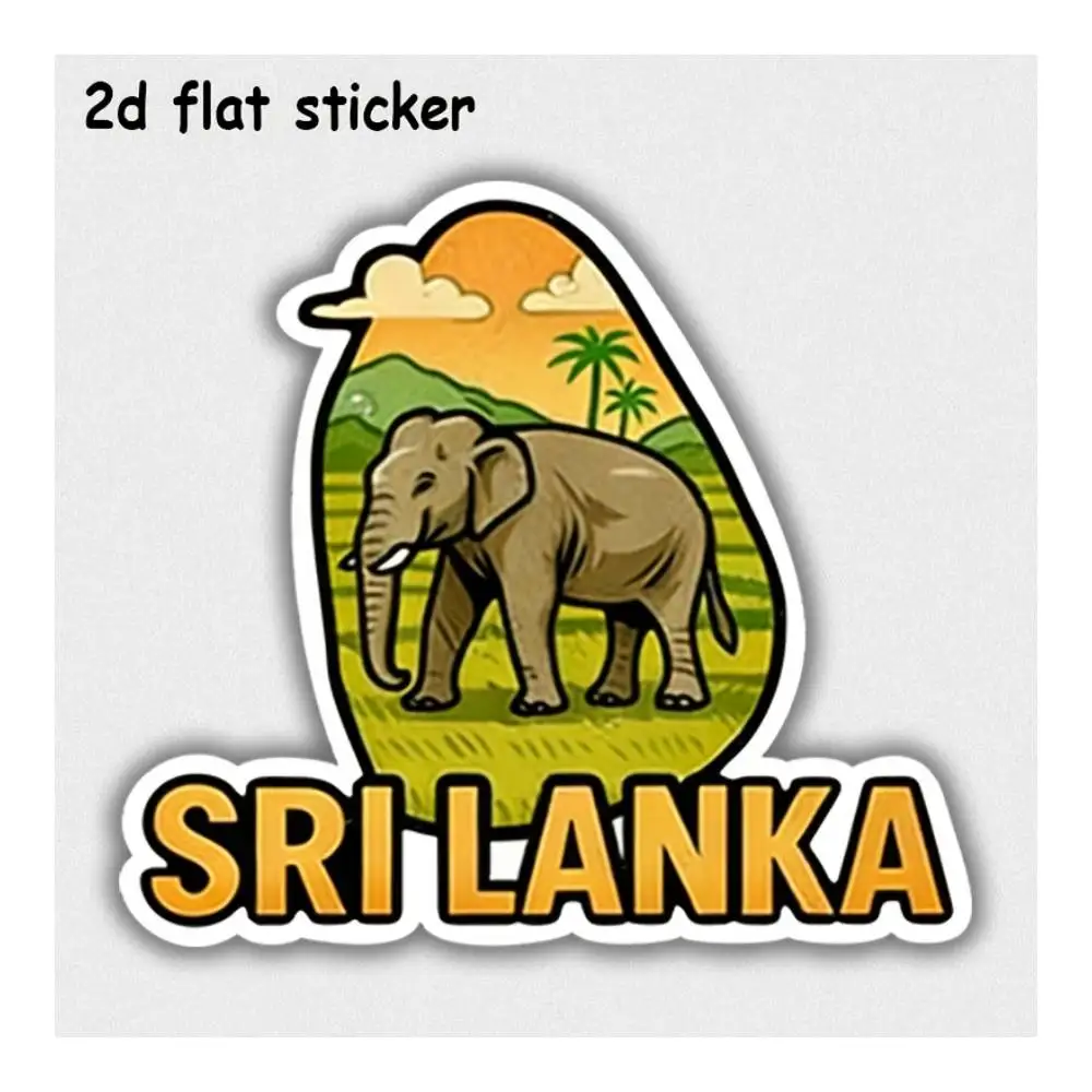 Sri Lanka Elephant Paradise Decal For Laptops, Cars, Motorcycles, Water Bottles & Smooth Surfaces