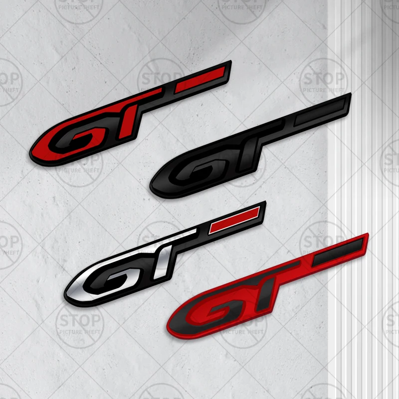 Car Sticker GT Logo 3D Decal Body Decoration Badge Rear Trunk Emblem For Peugeot RCZ 3008 2008 5008 4008 508 308 306 307 208 206