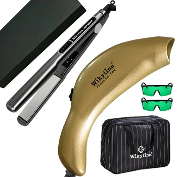 2 in 1 Titanium Flat Iron Hair Straightener Curler Instant Heat Negative Ion Adjustable Temperature Anti Frizz Salon Styling - Image 5