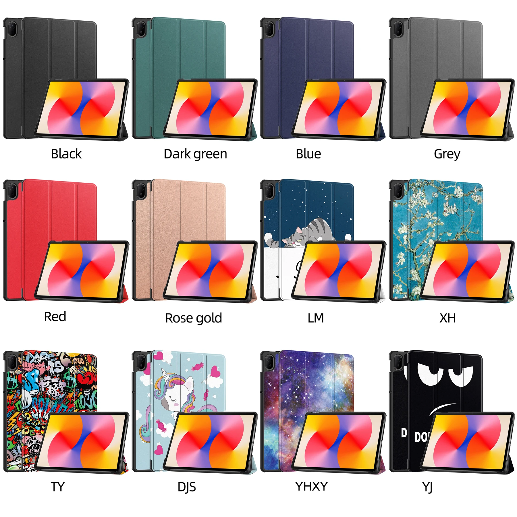 Capa de couro Tri-Fold Tablet com função Auto Wake, capa para Huawei Matepad SE, 11 ", AGS6-W00, AGS6-W09, AGS6-L09, 2011, 2024