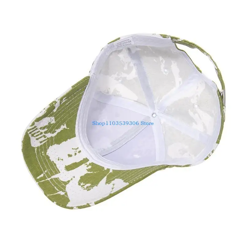 

400A Summer Sunscreen Baseball Cap Multicolor Tie-Dye Letters Graffiti Trucker Hat