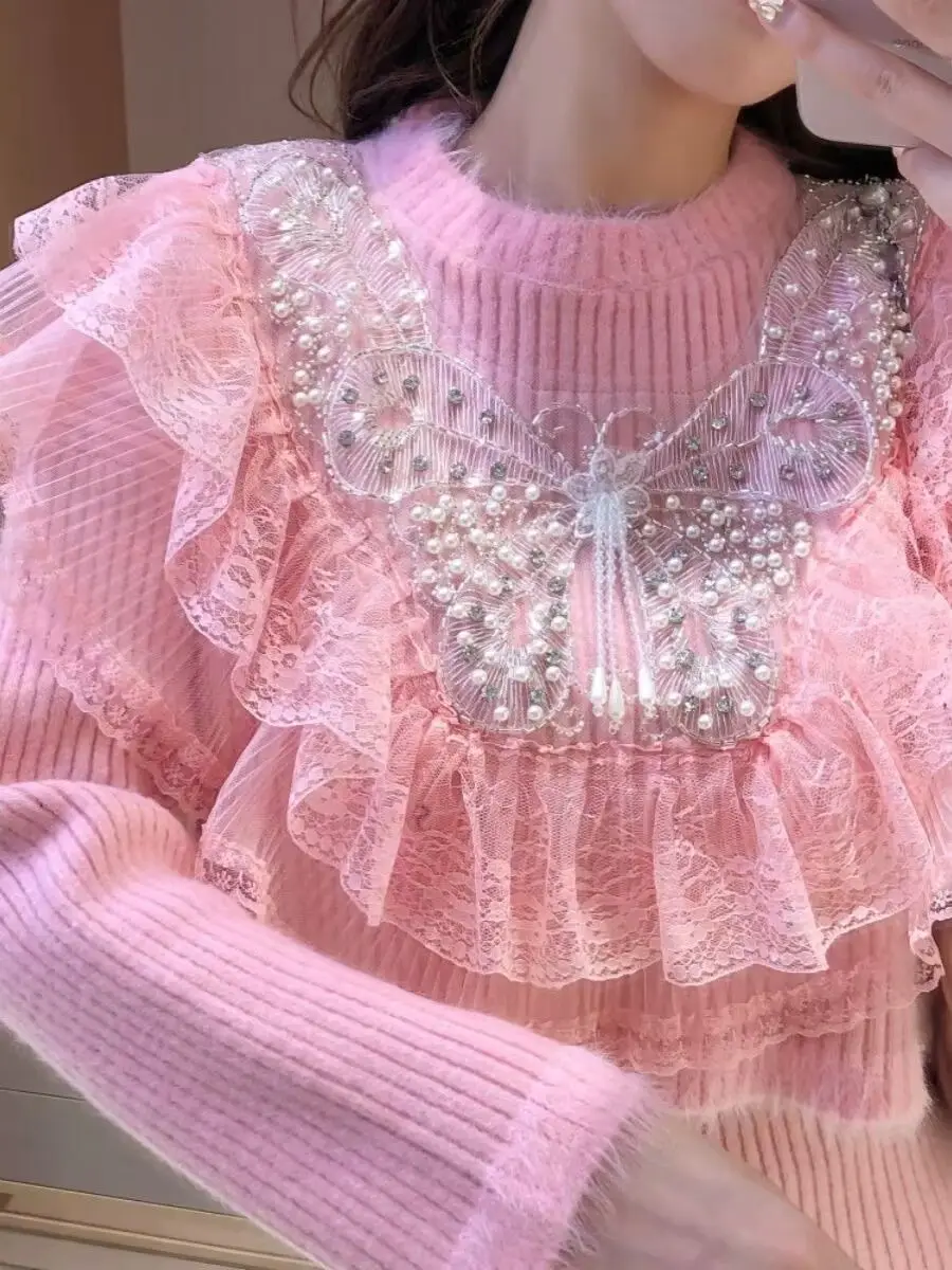 Zestaw sukienki midi na ramiączkach z dzianiny Fashion 2025, bogato zdobiony, dwuczęściowy strój z koralikami i dżetami.