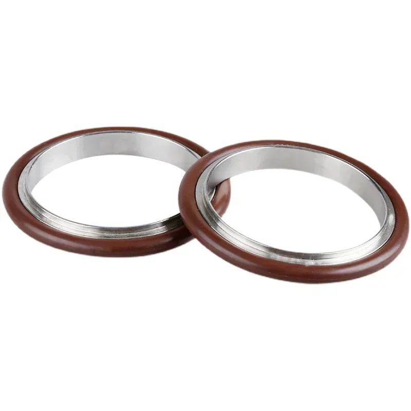 KF 10 16 25 40 50 63 80 100 125 160 304 Stainless Steel Sanitary Bracket Vacuum Clamp Fittiing FKM Fluorine Rubber Ring Gasket