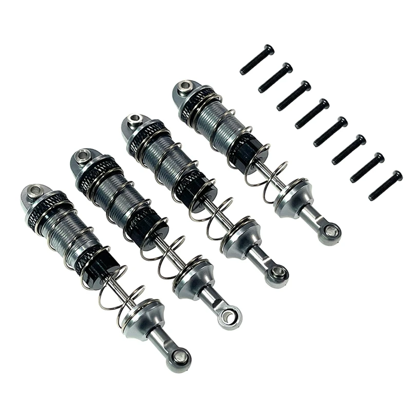 A73T 4Pcs Alloy Front Rear Oil Shock Absorber For MJX 16207 16208 16209 16210 H16 H16BM 1/16 RC Car Upgrades Parts