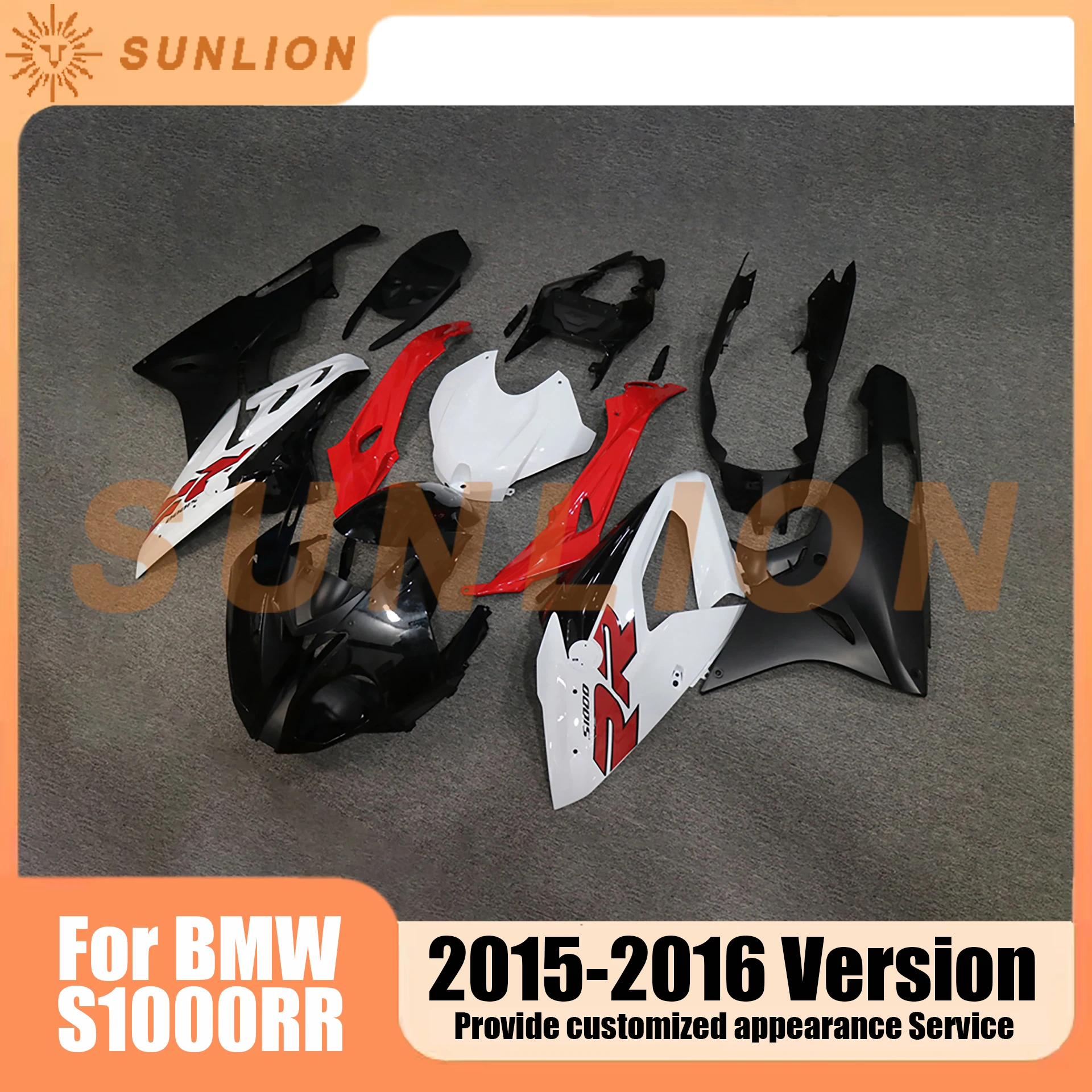 Full Motorcycle Fairing For BMW S1000RR 2015 2016 ABS Injection Support Customization