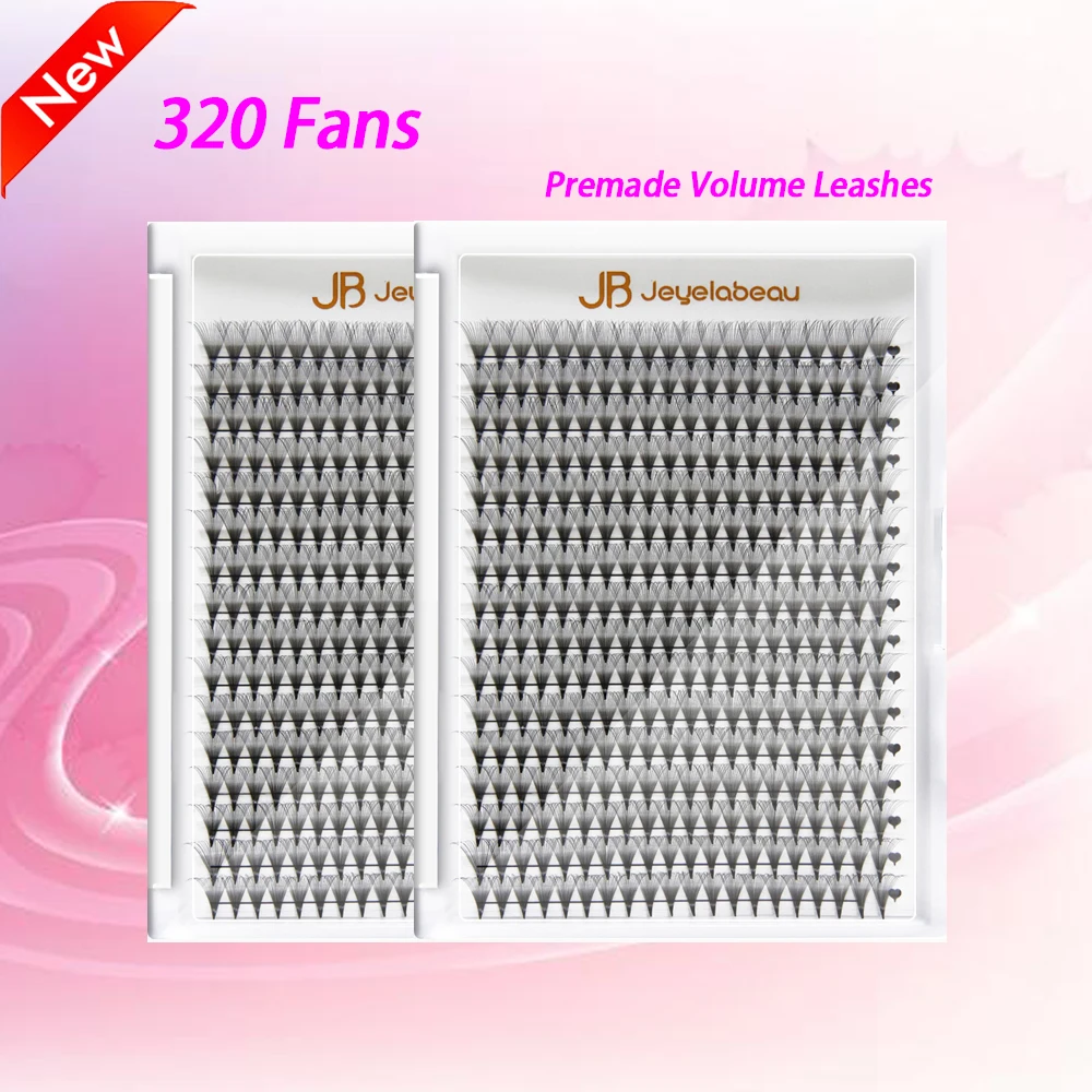 JB Jeyelabeau Premade Russian Volume Fans 4D 5D 6D 8D 10D 20D 24D Individual Soft Lashes Extension 320 Fans Faux Mink Eyelashes