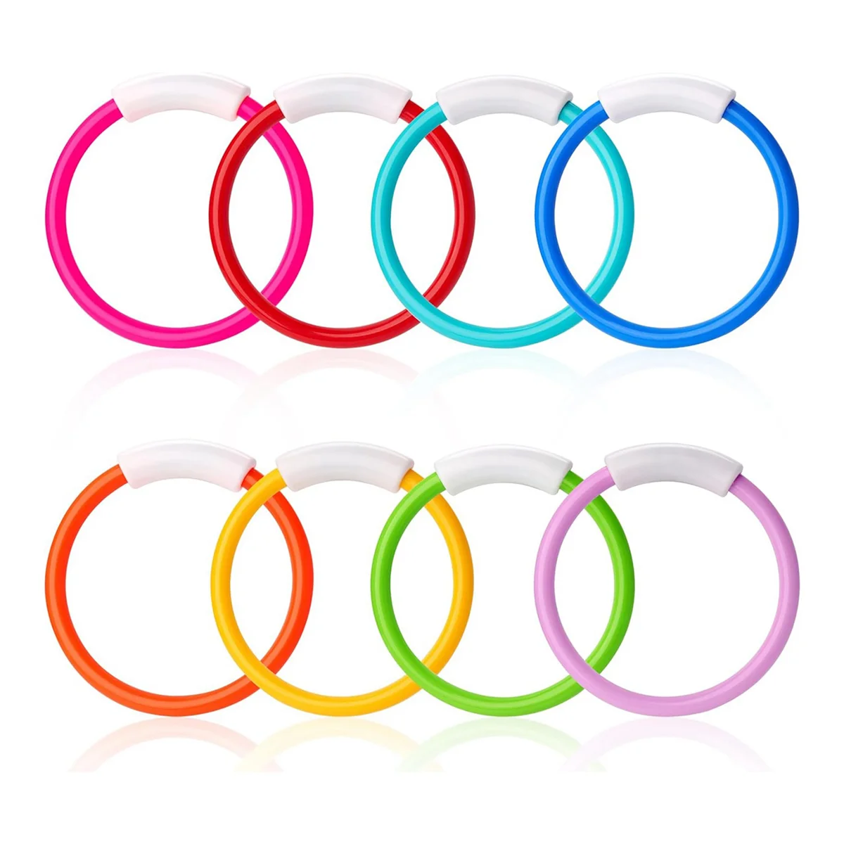 8PCS Dive Rings Pool Toys, Colorful Pool Rings for Kids, Underwater Training, Swimming Pool Dive Ring Toy for Kids