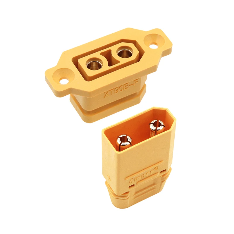 XT90E-F com assento fixo porta de carregamento de bateria de lítio plug xt90 modelo de veículo elétrico aeronave esc conectores macho e fêmea