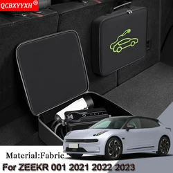 EV Car Charging Cable Storage Carry Bag For ZEEKR 001 2021 2022 2023 Charger Plugs Sockets Waterproof Fire Retardant Accessory