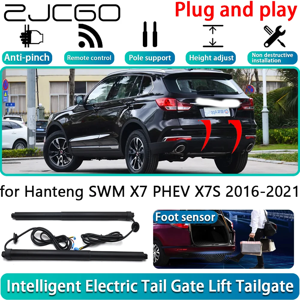 

ZJCGO for Hanteng SWM X7 PHEV X7S 2016-2021 Electric Powered Tailgate Power Liftgate Automatic Tailgate System With Foot Sensor