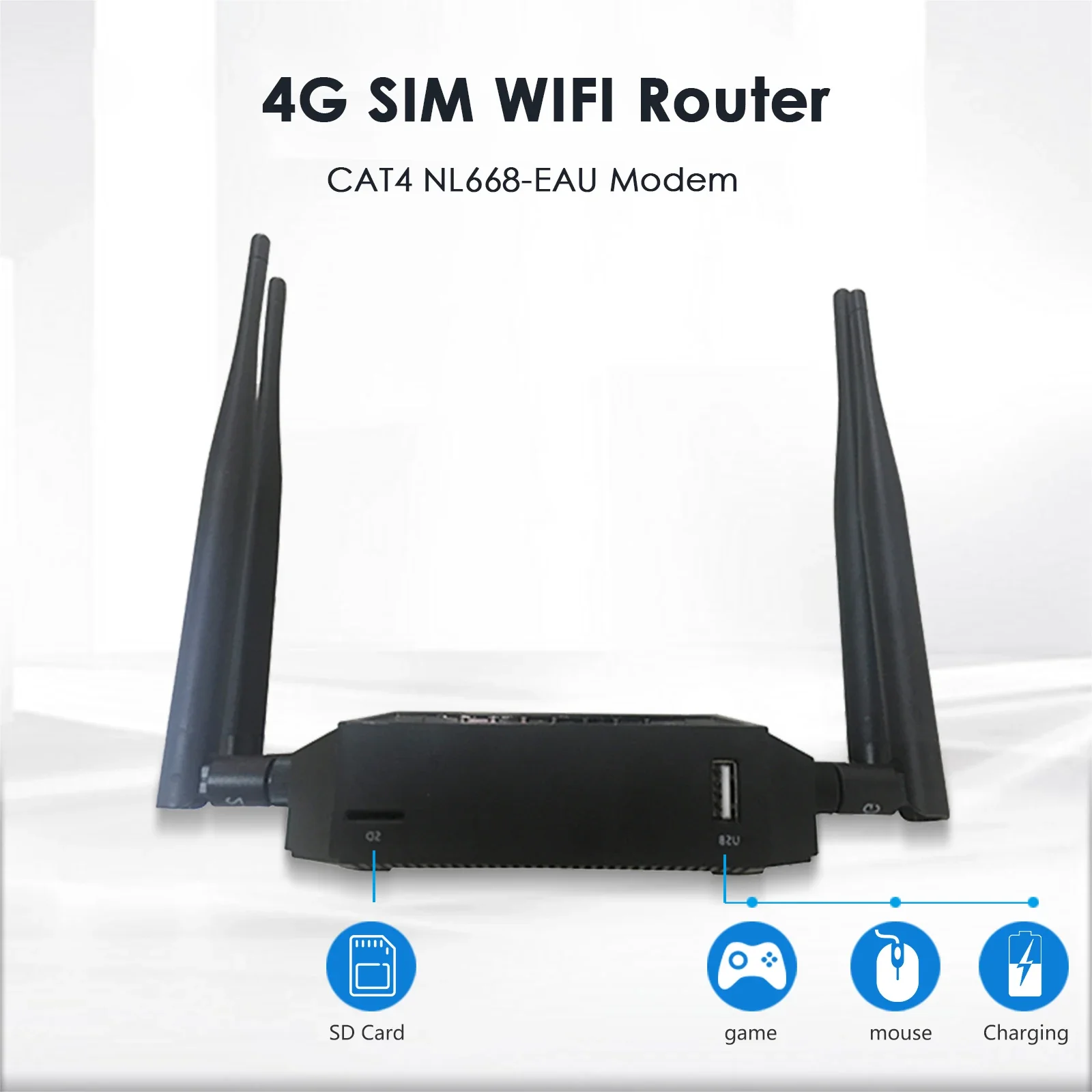 300Mbps 4G Lte Không Dây Có Khe SIM 128MB Router Kích Nhà 4G modem Router Repeater