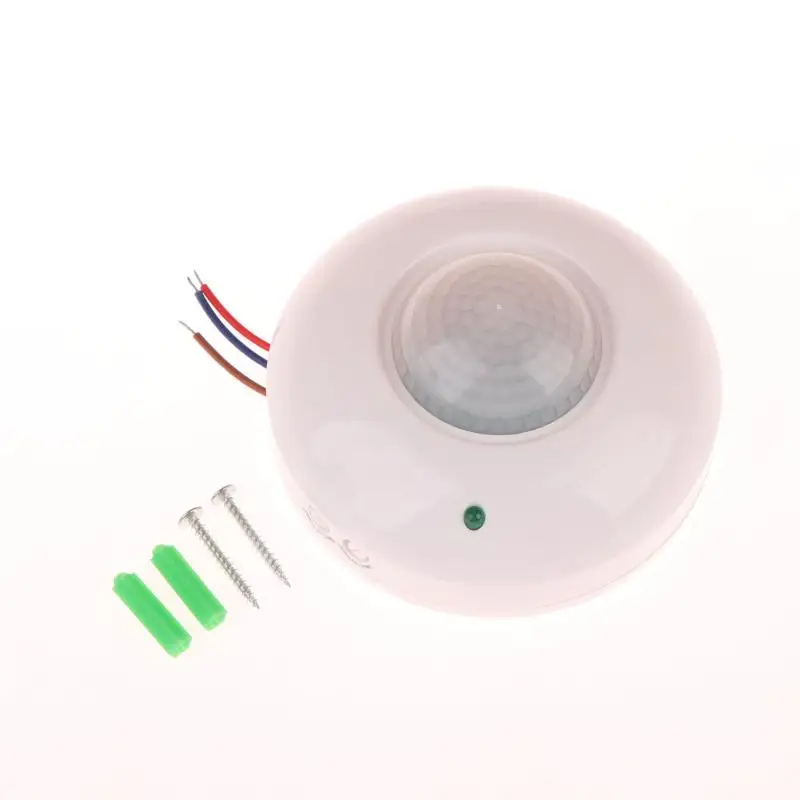 

1 Set AC110-240V Ceiling Mounted PIR Super Slim Motion Sensor Light Switch Human Body Infrared Detector 180 Degree