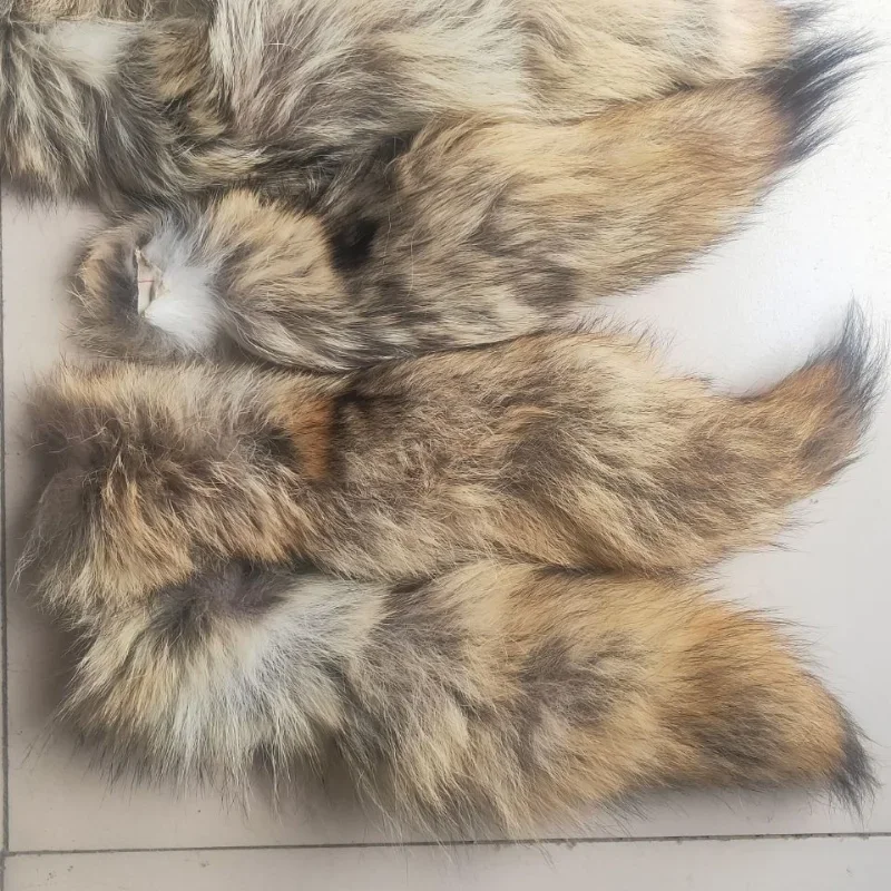 Real Coyote Tail diy Pendant Bag Pendant Plush Pendant Canadian Tail Garment Accessories Home Decoration real fur fox fur