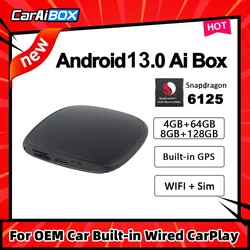 Caraidbox-Android 2023マルチメディアボックス,android11システムを搭載したandroid11マルチメディアプレーヤー,統合GPS,4GB RAM,64GB ROM