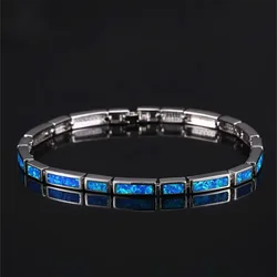 Top sale fashion Jewelry Brown & white Opal Chain Modern Minimalist Bracelet for Valentine birthday and Lady's Christmas Gift