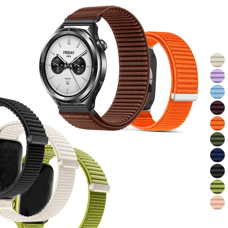 

For XIAOMI Watch 5 S4 S3 S2 S1 Pro Sport Active Watch Color 2/Realme Watch 5 3 2 S Classic Nylon Braided Sport Strap