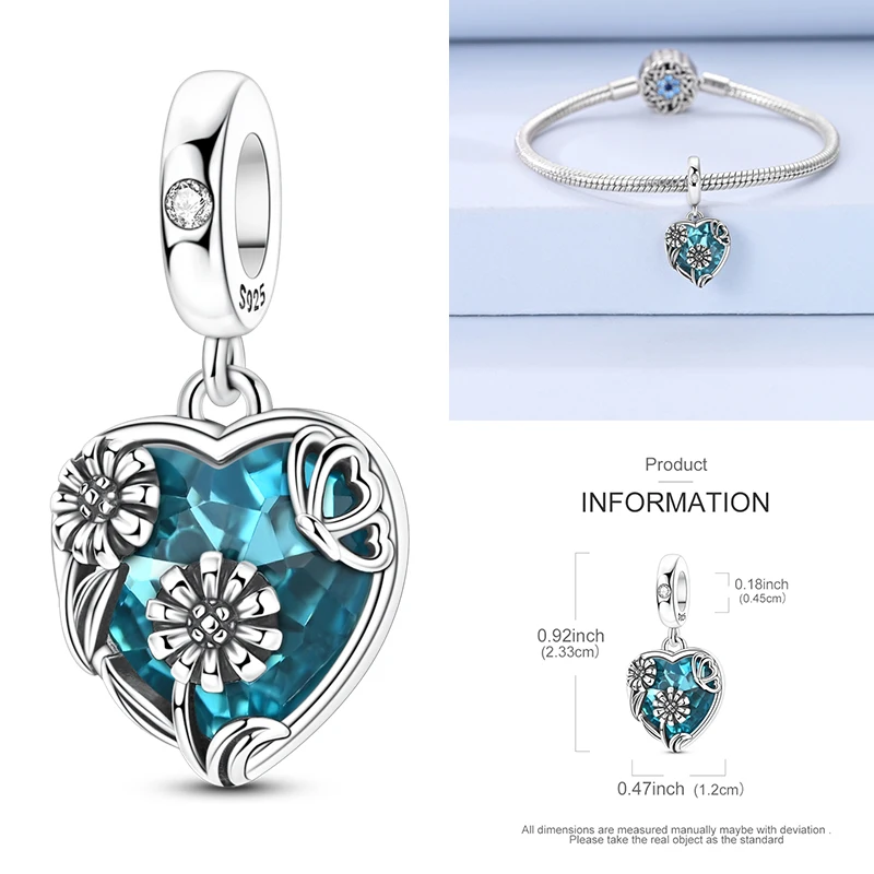 925 Sterling Silber Charm-Perlen Schmetterling Kleeblatt Glücksbringer Katze Böser Blick Delfin Reise-Charms für DIY Armband Halskette Damengeschenk – Detail 27