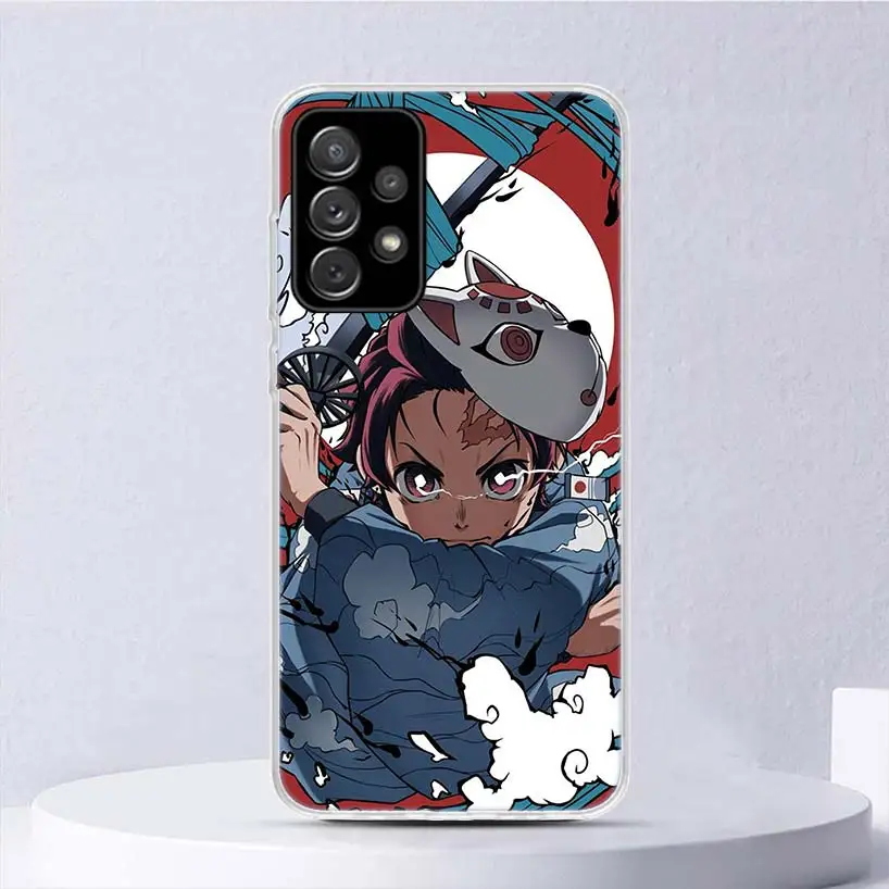 Demon Slayer Tanjiro Soft Case For Samsung Galaxy A15 A14 A13 A12 A55 A54 A53 A52 Phone Cover A35 A32 A33 A25 A23 A22 A05S A04S 