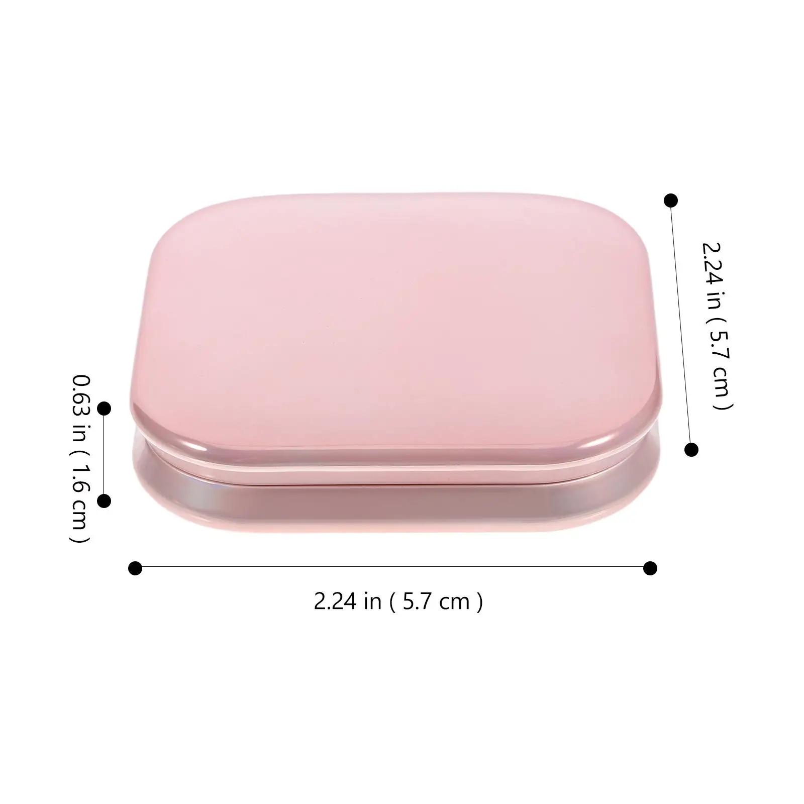 2 ชิ้น Blush Case อายแชโดว์ที่ว่างเปล่ากระป๋องแต่งหน้าถาดรอบปรับแต่ง Palette Blusher Abs