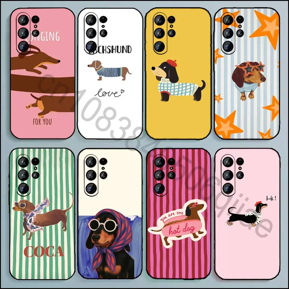 

Dachshund Phone Case For Samsung Galaxy A20 21 22 31 32 52 53 72 73 80 91 Soft Black Cover