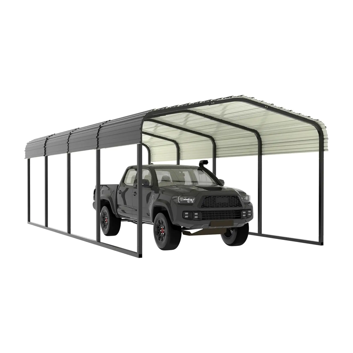 12x20 FT Outdoor Carport with Metal Roof, Heavy Duty Metal Carport Canopy, Garage Car Shelter Shade for Car, Truck,, Customized