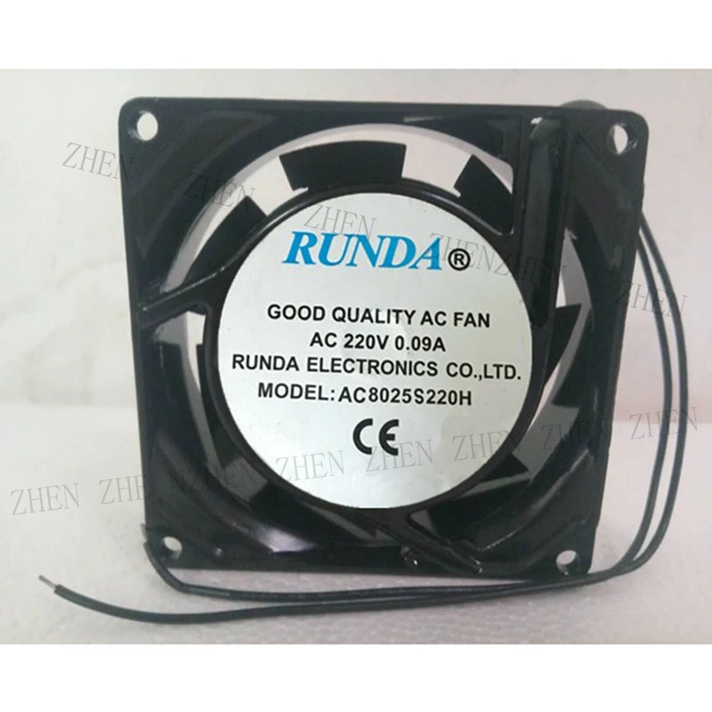 

S New for RUNDA AC8025S220H AC220V 0.09A 2-wire Cooling Fan#QW