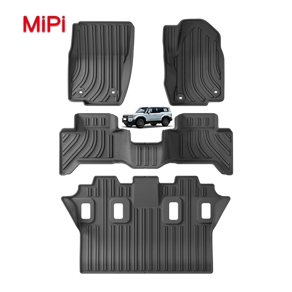 Custom 3D TPE Car Floor Mat Waterproof Non-slip for Toyota Land Cruiser LC250 2024 RHD Fuel 7 Seats