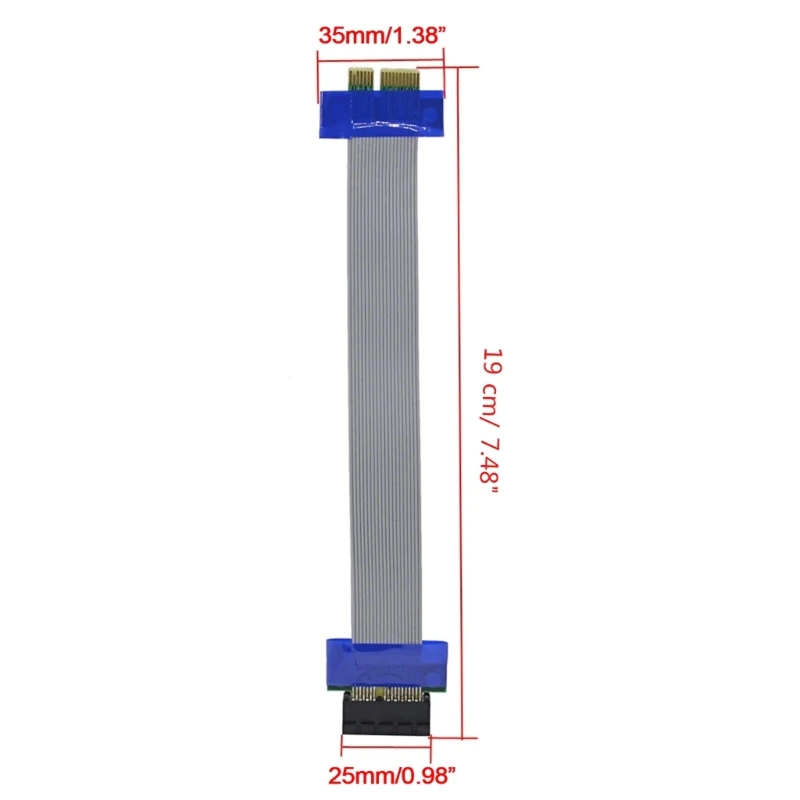 PCI  1X To 1X Riser Card Extender Converter Cable PCI-E PCIE X 1 Extension Ribbon Cable Male Female Adapter