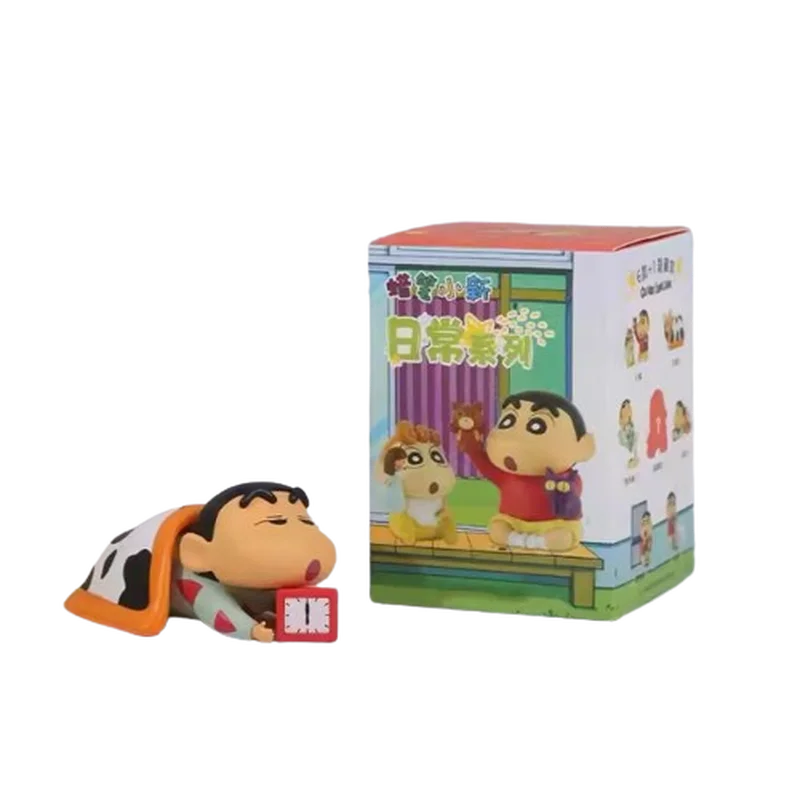 Krijt Shin Chan Blind Box Serie Handgemaakte Dagelijkse Serie Blinde Doos Auto Desktop Pop Ornament Cadeau Schattig Decoraties Schattig Speelgoed