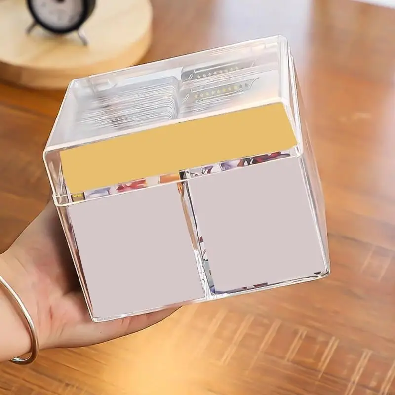 A5YC มัลติฟังก์ชั่นอะคริลิคการ์ดจัดระเบียบผู้ถือ Secure Store การ์ดเกม บัตรเครดิตฝุ่นป้องกันสภาพแวดล้อม