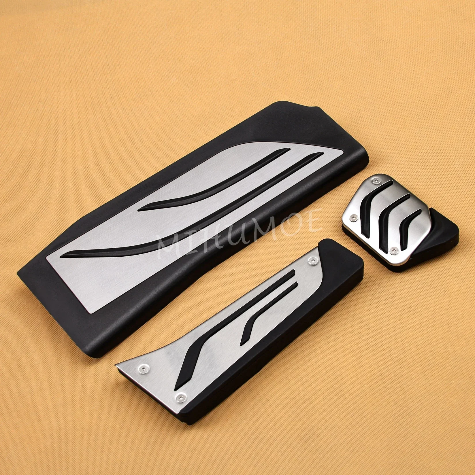 

For BMW 5 Series 2017 2018 2019 2020 2021 2022 2023 Footrest Brake Gas Accelerator Pedal Pad Covers Set Stainless Steel LHD