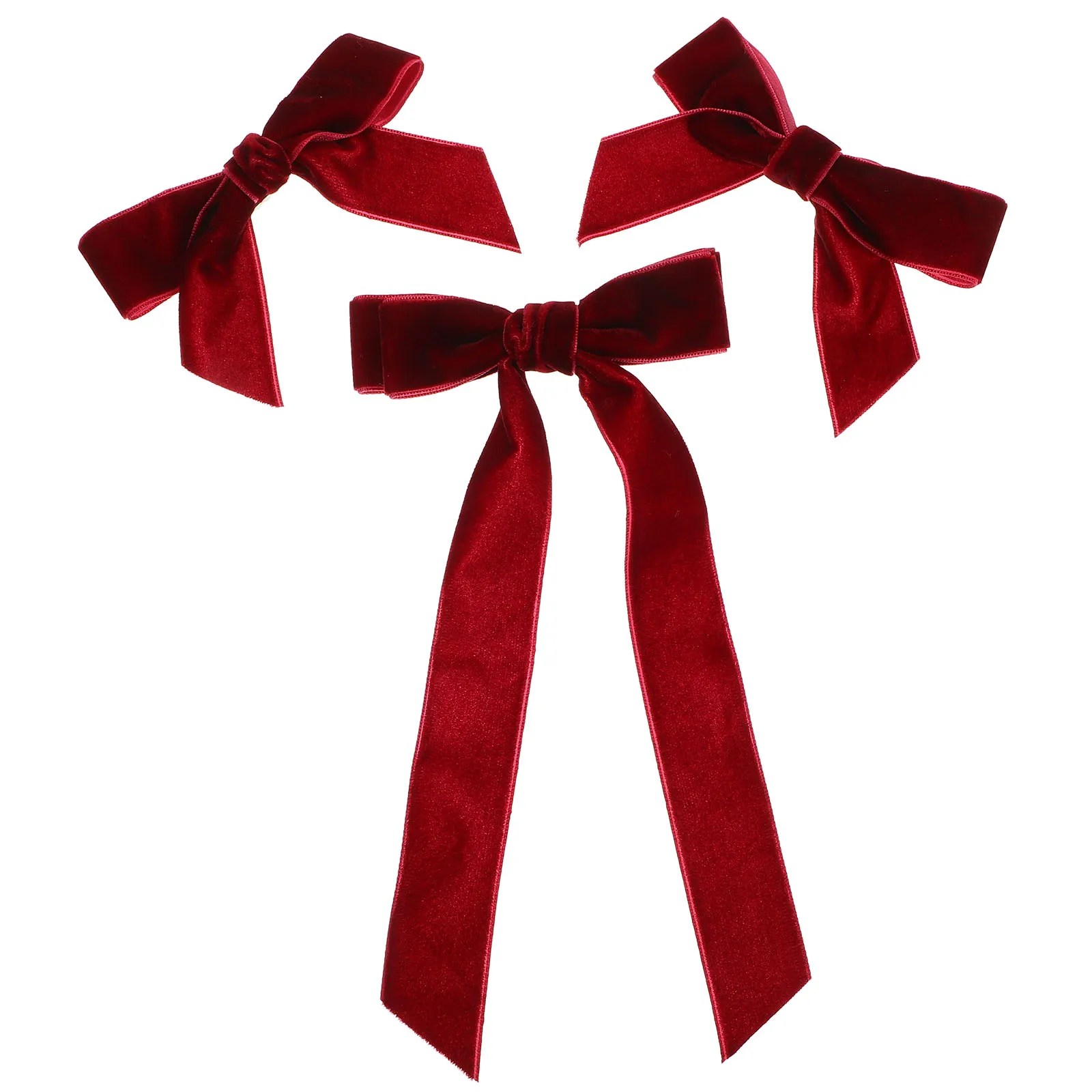 

3 Pieces Velvet Bow Hair Clips Style Fashion Accessories Black Blue Color Options Bobby Pins Hair Bows Girls