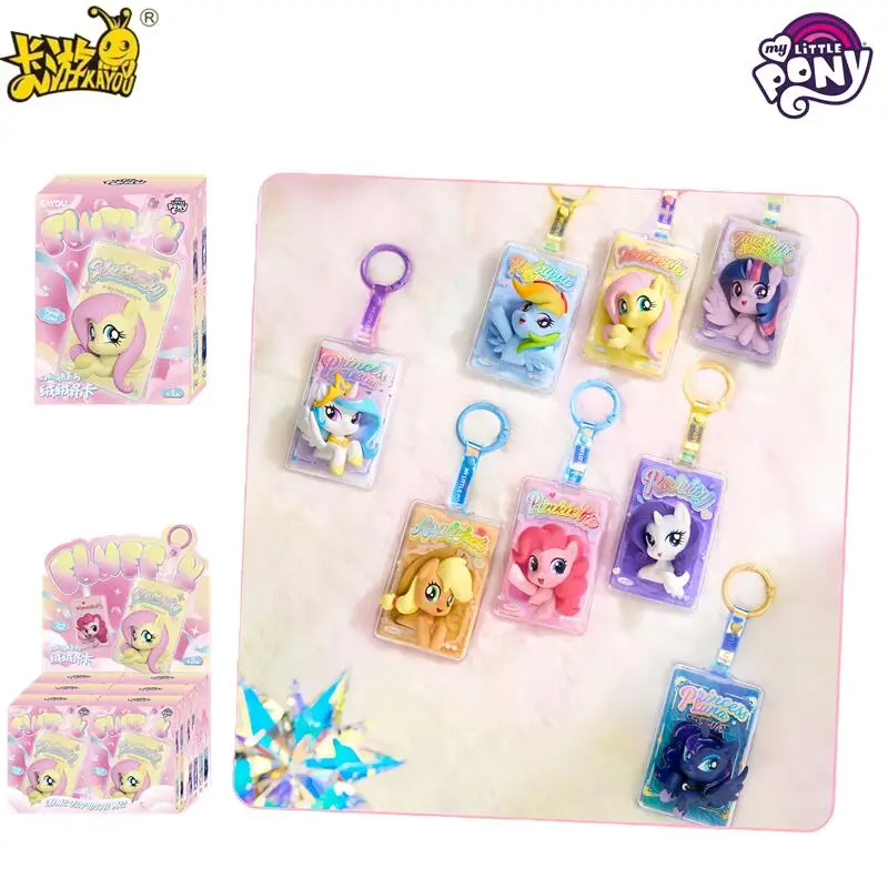 

KAYOU My Little Pony Fluffy Hanging Card Blind Box Princess Luna Celestia Fluttershy Rare Hidden Edition Collectible Toys Gift