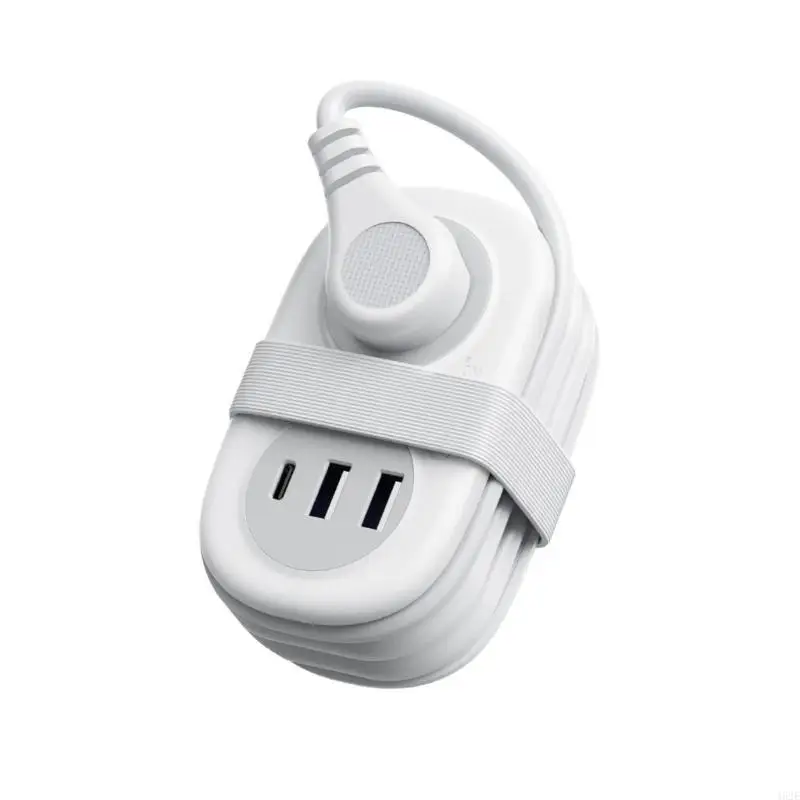 462E Portable Miniature Power Strips 2AC Outlets And Three USB Builts In Safety