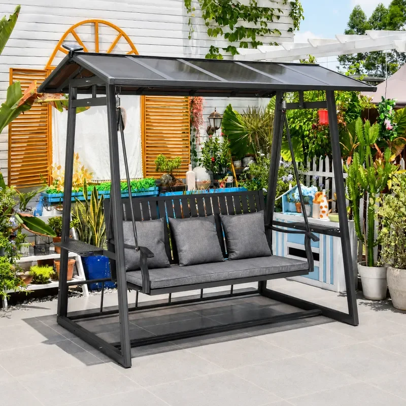Outdoor Swing Chair for Adults Courtyard Rocking Chair Leisure Recliner for Small Yard Home Garden Patio Rural Homestay