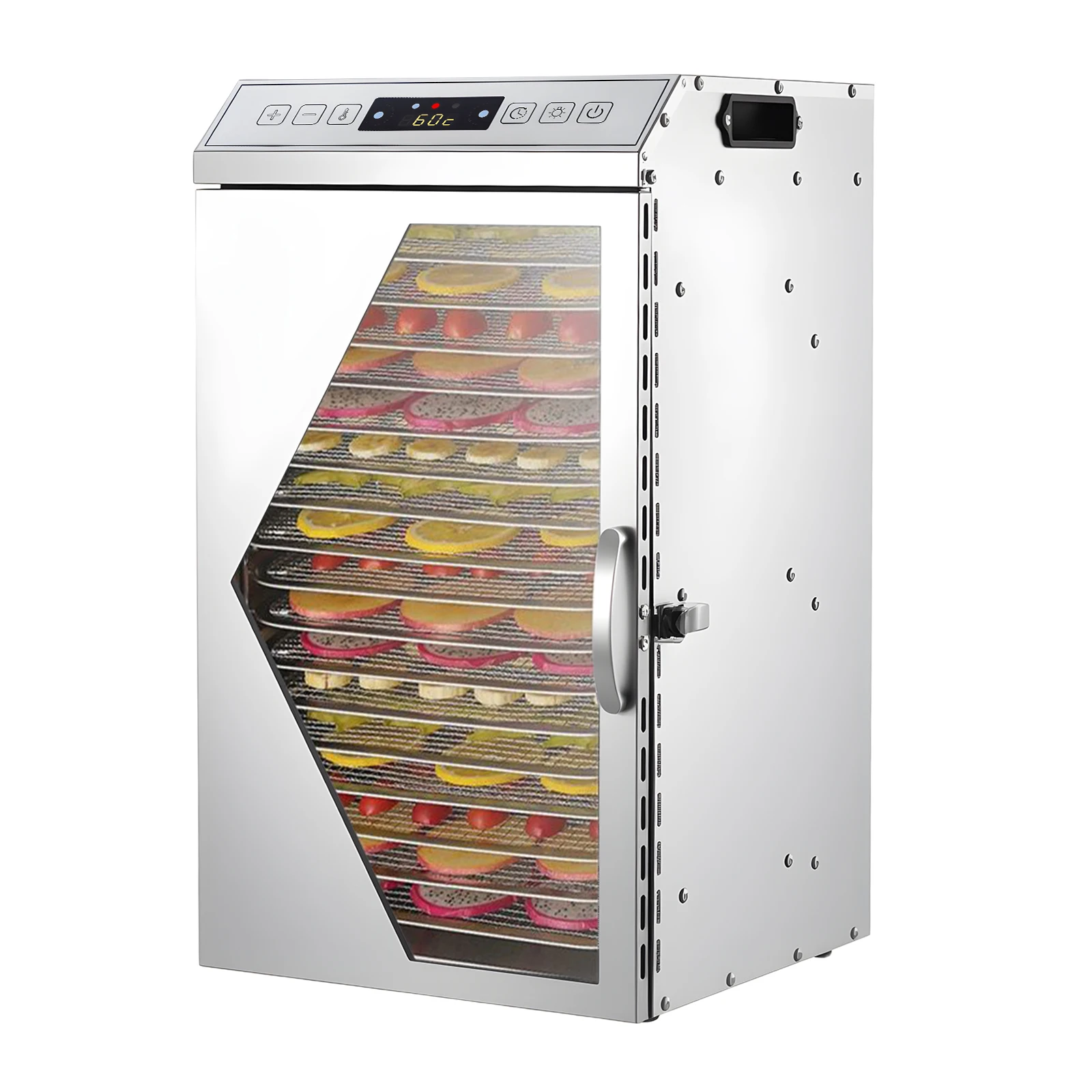 ماكينة تجفيف الطعام 800 وات حتى 194 ℉ 18 صينية مجفف طعام تجاري 24 ساعة مجفف فواكه كهربائي للوجبات الخضار واللحوم #1