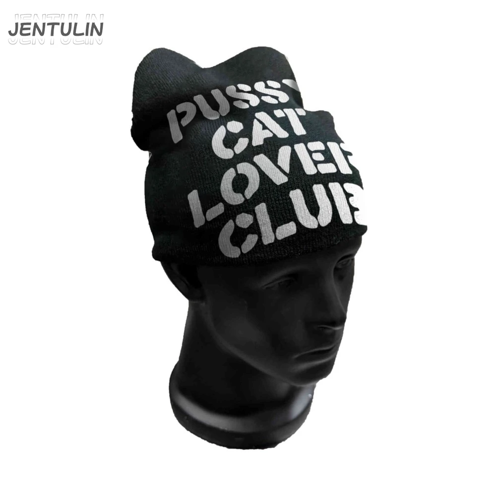 

Y2k Женские шапки Вязаные шапки PussyLover Letter Hat для мужчин Y2k Уличная зимняя мода Kpop Винтаж Гот Теплый хип-хоп Унисекс