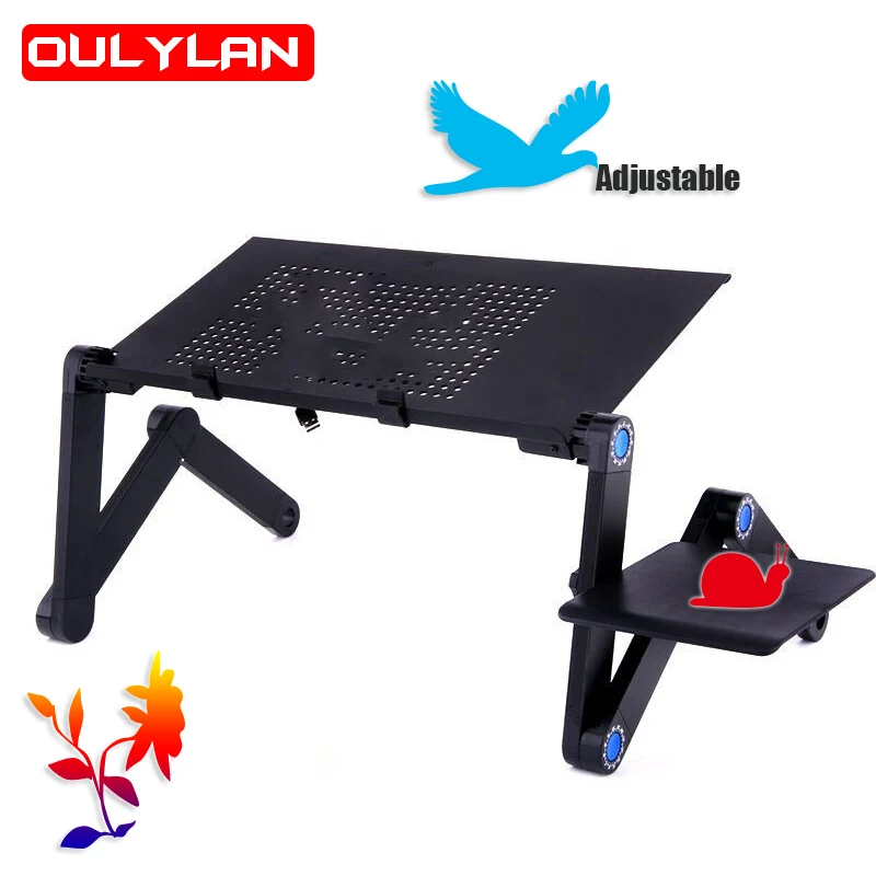 New Portable Laptop Desk Stand Adjustable Liftable Aluminum Lapdesk For Home Office Work For TV Bed Sofa PC Notebook Ventilate