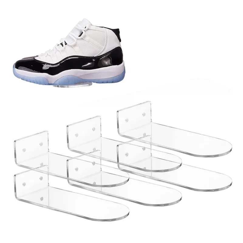 

A04G-Floating Shoe Display Stand - 18 Shoe Shelf For Wall - Sneaker Levitation Display Shoe Wall Shelf