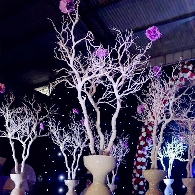 

4pcs Wedding Props Decorations White Coral Tree Branches Ornament Wedding Centerpiece DIY Road Leads