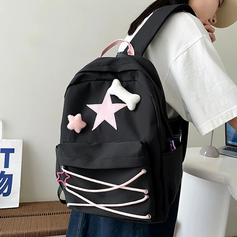 

Student Schoolbag Five Star Sweet Capacity Kawaii Backpacks Millennium Spice Cute Unisex Gothic Punk Harajuku Teenage Backpack