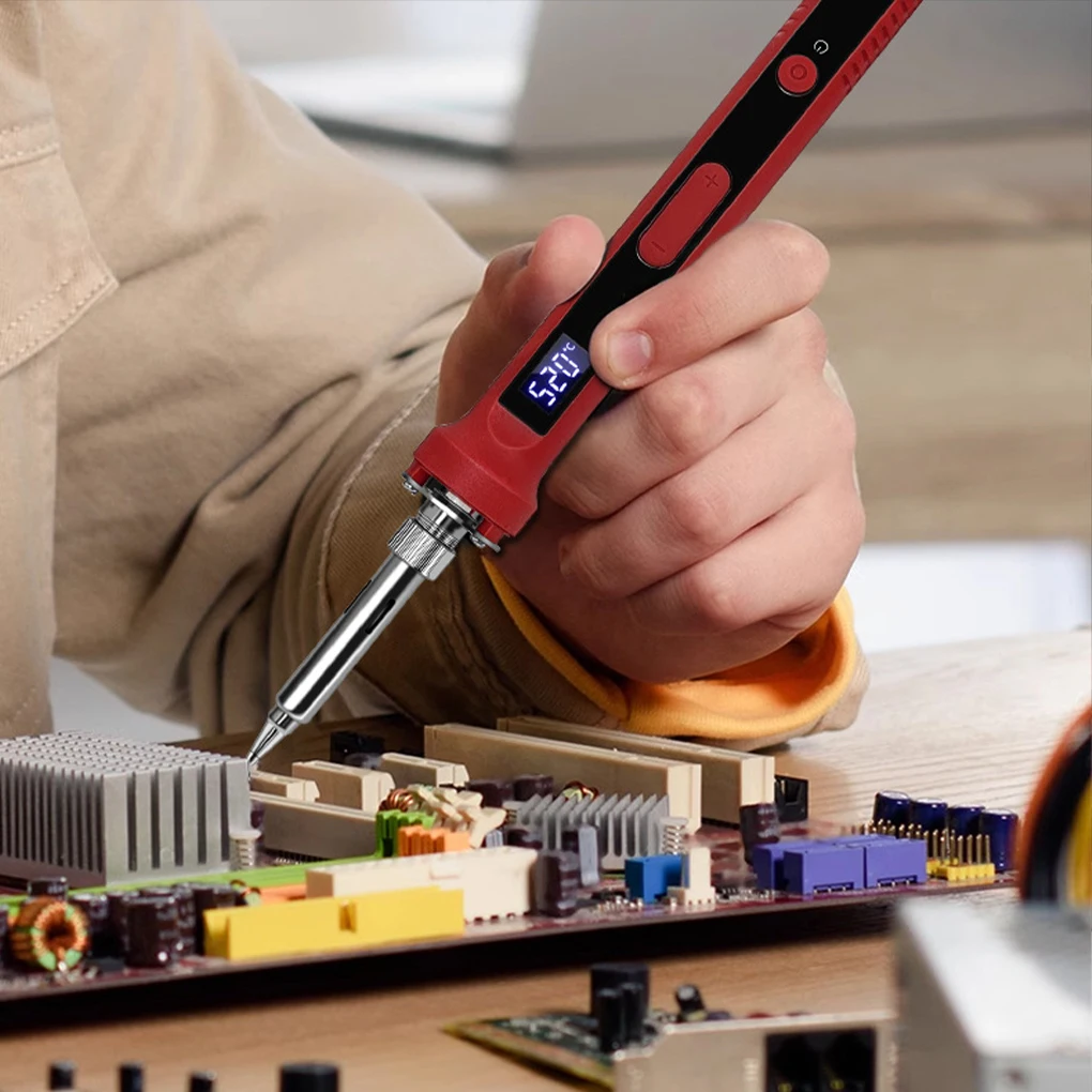 Digital Electric Soldering Iron Kit 100W Temperature Adjustable LCD Display Solder Rework Station Heat Pencil Tips Repair Tools