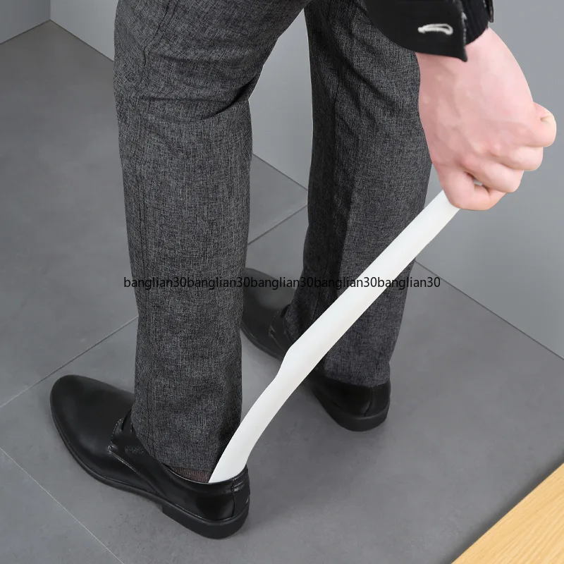 Nordic Wood Grain Style Self-standing Shoehorn Super Long Peeling Special Shoe Artifact for The Elderly and Pregnant Women