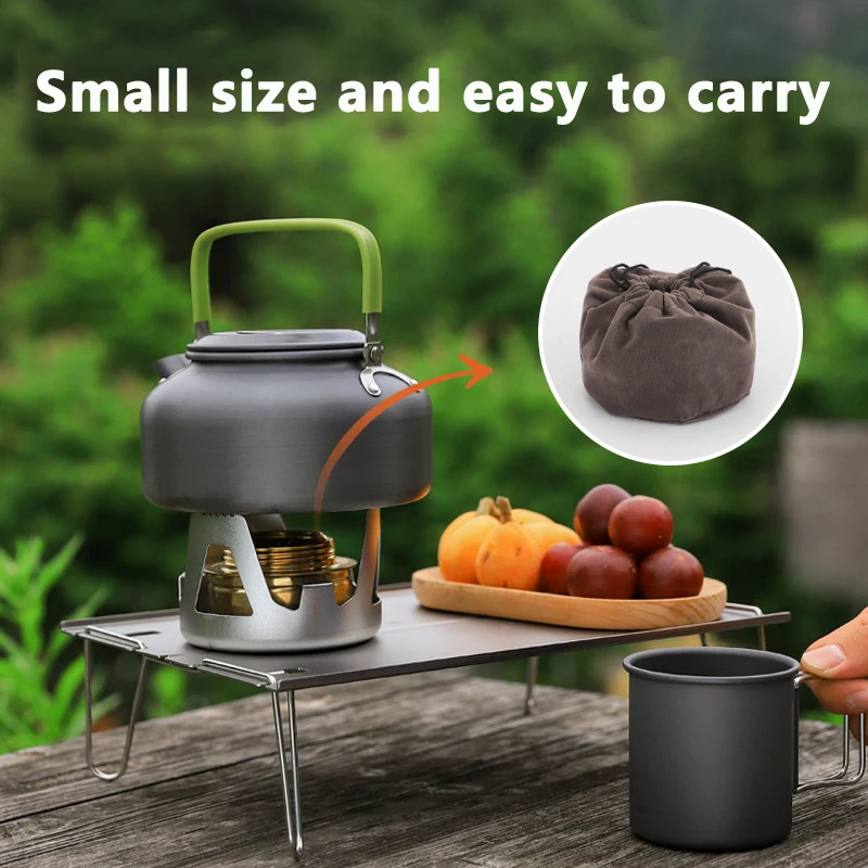 Estufa de Alcohol portátil para acampar al aire libre, estufa sólida líquida a prueba de viento para acampar, estufa de cocina