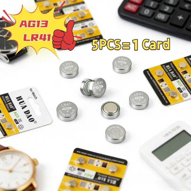20-60 Packs AG3 LR41 SR41 SR41SW L736 1.5V Alkaline Button Battery for Watch Toys & Small Electronics