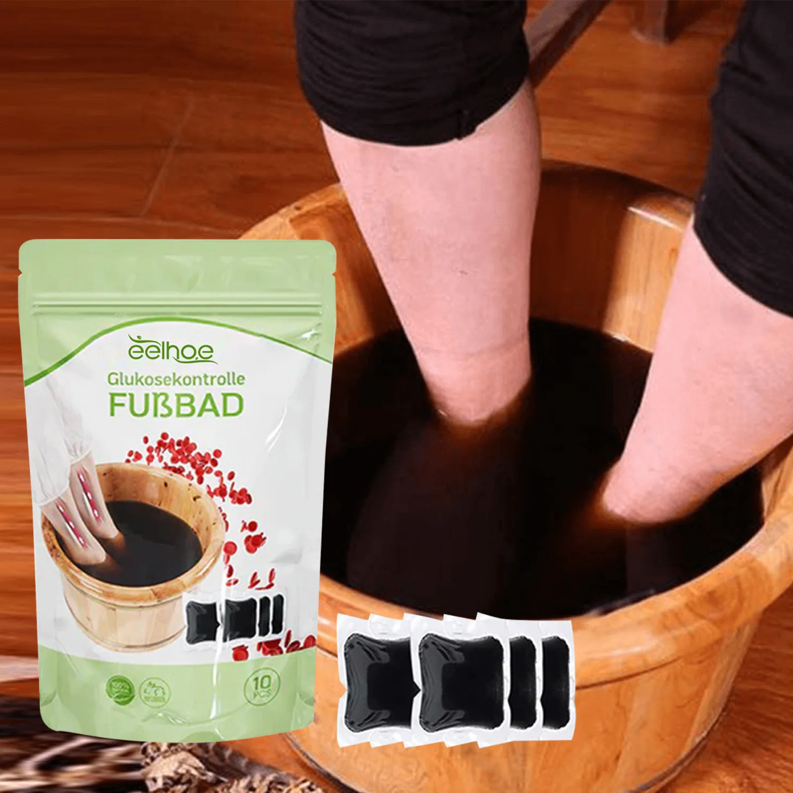 Sugar Control Foot Bath Diabetes Treatment Blood Glucose Regulating Relieve Fatigue Dizziness Brain Relax Cleansing Foot Soak